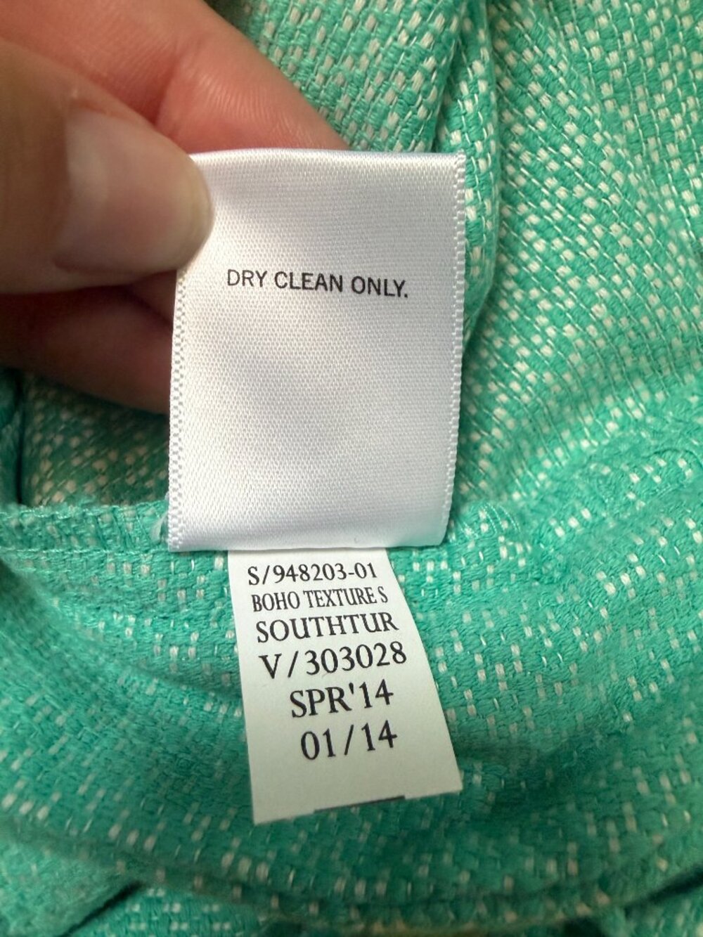 BANANA REPUBLIC Mint Green Tweed Cotton Linen Short Suit Set Blazer 6 Shorts 8 - Picture 5 of 16
